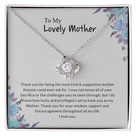 My Lovely Mother| Thank You - Love Knot Necklace
