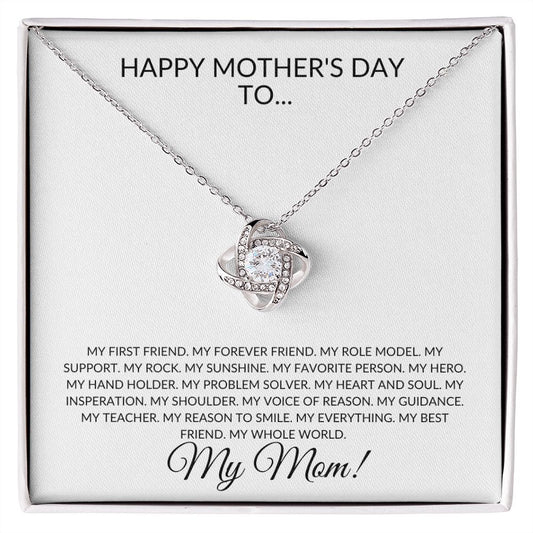 Happy Mother's Day/ Love Knot Necklace