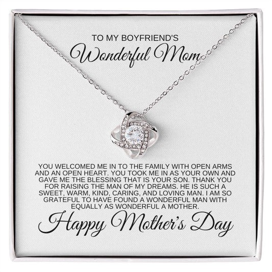 To My Boyfriend's Wonderful Mom/Love Knot Necklace